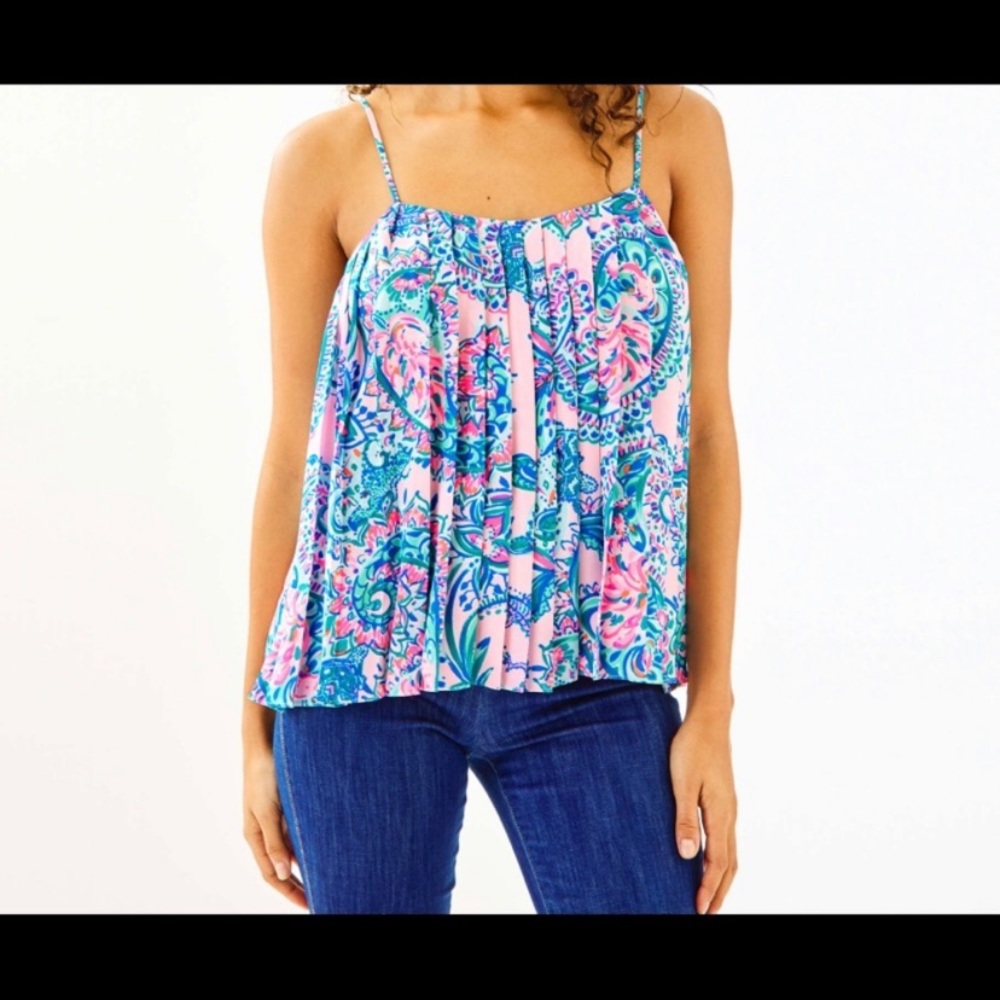 Lilly Pulitzer Rein pleated top size med